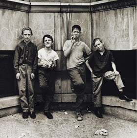 Danny Lyon. Four Youngsters, from the series Uptown, Chicago. 1965; printed 1980.