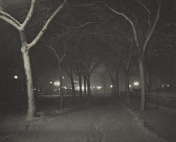 Alfred Stieglitz. An Icy Night, New York, from Camera Work Number 4. 1898; printed 1903.