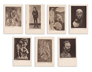 A suite of 53 printed postcards from the 1913 Armory Show.