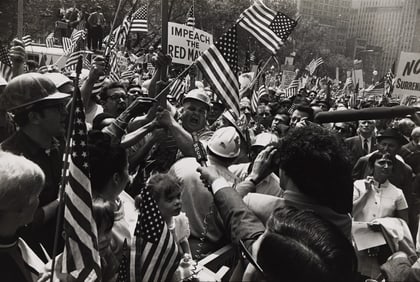 Garry Winogrand. Hard Hat Rally, New York City. 1969.