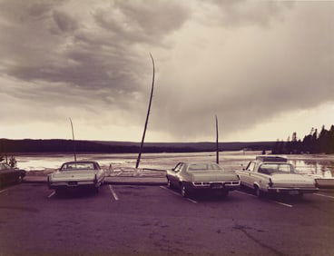 Stephen Shore. Parking Lot near Lodgepole Pines and Geyser Basin, Yellowstone National Park,