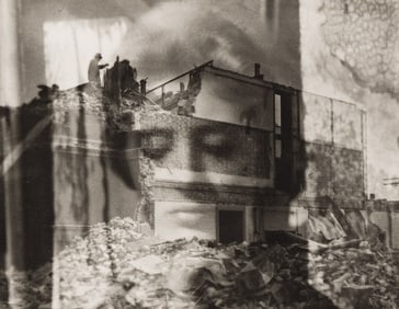 Edmund Teske. Composite of Shirley Berman and Madison Grammar School, Topanga Canyon. 1956.