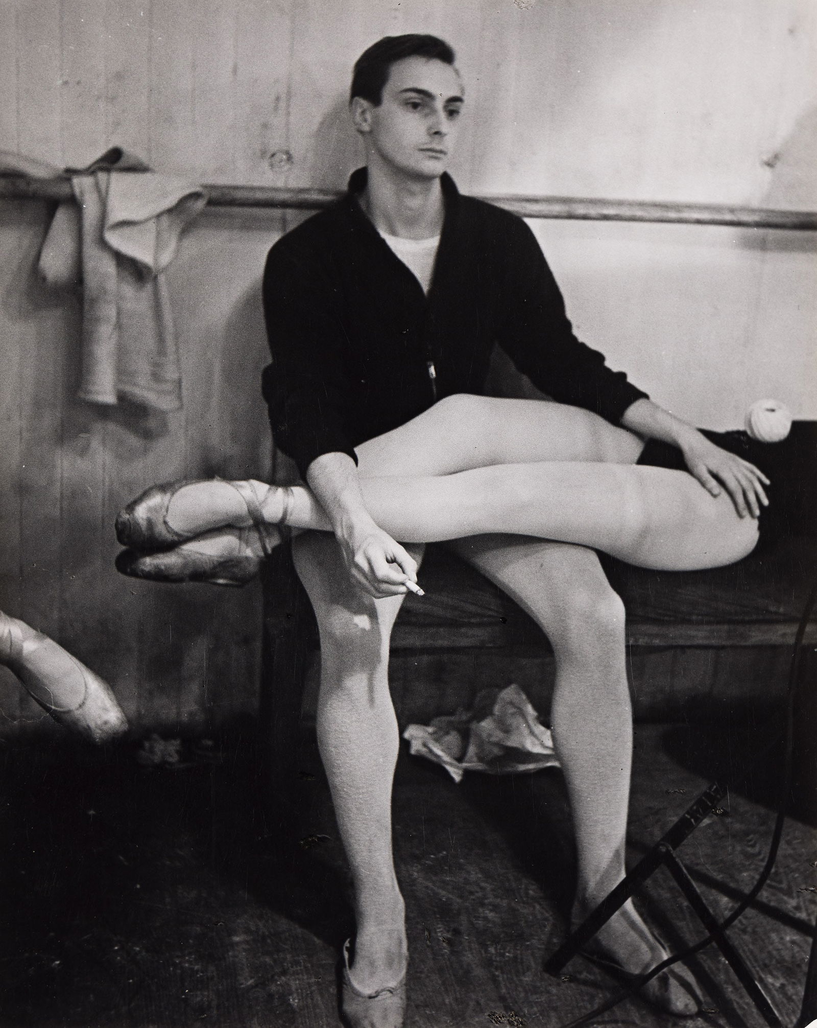 Brassai. Studio de Danse. 1958; printed 1970s.: Brassai1899-1984Studio de Danse. 1958; printed 1970s.Silver printWith BrassaÔ's title, negative date, and a numeric notation in ink, and his 18 Faubourg St-Jacques stamp on verso.The image 11 5/8