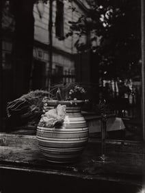 Josef Sudek. Window Still Life with Striped Vase. 1971; printed 1973.