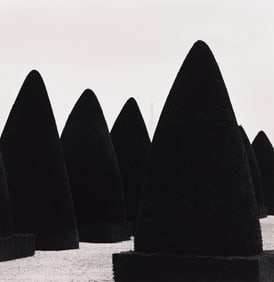 Michael Kenna. Hedges and Tower, Saint Cloud, Paris. 1988; printed 1998.