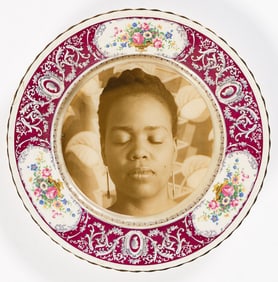 Carrie Mae Weems. Untitled (ceramic plate with a portrait of Saidiya Hartman). 1990.
