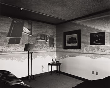 Abelardo Morell. Camera Obscura Image of the Grand Tetons in Resort Room. 1997.