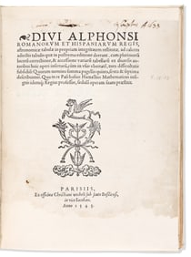 Alfonso X of Castile. Astronomicae Tabulae in Propriam Integritatem Restitutae. Alfonsine Tables