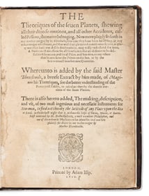 Thomas Blundeville. The Theoriques of the Seven Planets. London: Printed by Adam Islip, 1602.