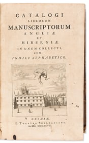 Bodleian Library Catalogue. Catalogi Librorum Manuscriptorum Angliae et Hiberniae. Oxford: E Theatro