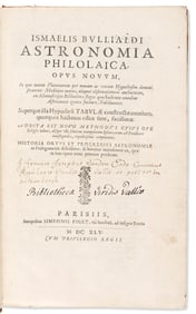Ismael Boulliau. Astronomia Philolaica. Paris: Sumptibus Simeonis Piget, 1645.