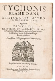 Tycho Brahe. Epistolarum Astronomicarum Libri. Frankfurt: Apud Godefridum Tampachium, 1610.
