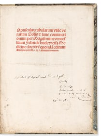 Wenceslaus Faber de Budweis [aka Wenzel Faber von Budweis]. Opusculum Tabularum Utile Verarum Solis
