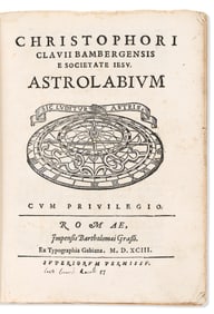 Christopher Clavius. Astrolabium. Rome: Impensis Bartholomaei Grassi, Ex Typographia Gabiana, 1593.