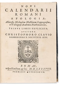 Christopher Clavius. Novi Calendarii Romani Apologia. Rome: Apud Sanctium & Soc., 1588.