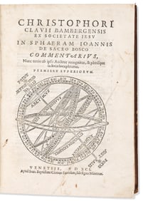 Christopher Clavius. In Sphaeram Ioannis de Sacro Bosco Commentarius. John Evelyn's Copy. Venice: