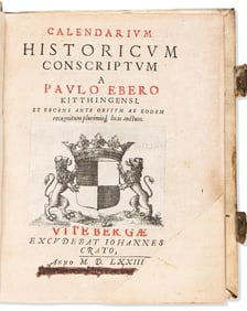 Paul Eber. Calendarium Historicum Conscriptum. Wittenberg: Johannes Crato, 1573.