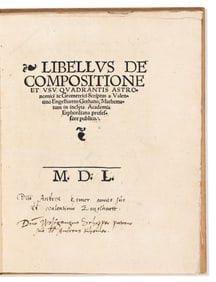 Valentin Engelhardt. Libellus de Compositione et Usu Quadrantis Astronomici ac Geometrici. Author's