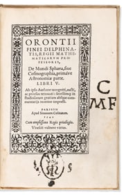 Oronce Fine. De Mundi Sphaera, sive Cosmographia, primave Astronomiae Parte. Libri V. Paris: Apud