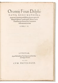 Oronce Fine. In eos quos de Mundi Sphaera Conscripsit Libros. Paris: Apud Michaelem Vascosanum,