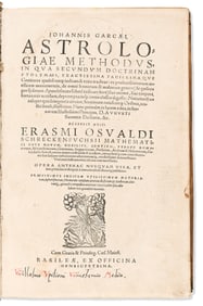 Johannes Garcaeus. Astrologiae Methodus. Basel: Henrich Petri, September 1576.