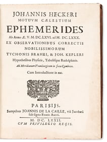 Johann Hecker. Motuum Caelestium Ephemerides ab Anno Ae. V.M. DC. LXVI. ad M. DC. LXXX. Paris: