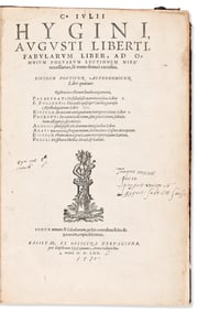 Gaius Julius Hyginus. Fabularum Liber. Basel: ex Officina Hervagiana, per Eusebium Episcopium,1570.