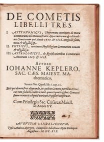 Johannes Kepler. De Cometis Libelli Tres. Augsburg: Typis Andreae Apergeri sumptibus Sebastiani