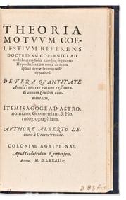 Elbertus Leoninus. Theoria Motuum Coelestium Referens Doctrinam Copernici. Cologne: Apud Godefridum