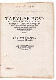 Cyprianus Leovitius [Lvovick˝ or Leowitz]. Tabulae Positionum pro Variis ac Diversis Poli
