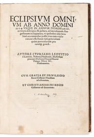 Cyprian Leovitius [Lvovick˝ or Leowitz]. Eclipsium Omnium ab Anno Domini 1554 usque in Annum