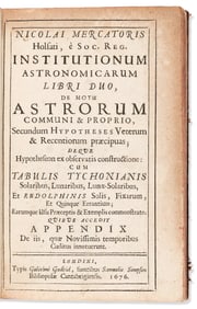 Nicholas Mercator. Institutionum Astronomicarum Libri Duo. London: Gulielmi Godbid, Samuelis