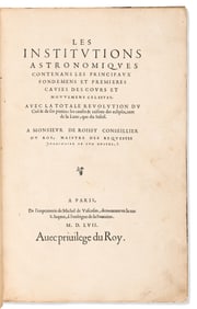 Jean-Pierre de Mesmes. Les Institutions Astronomiques. Paris: Michel de Vascosan, 1557.