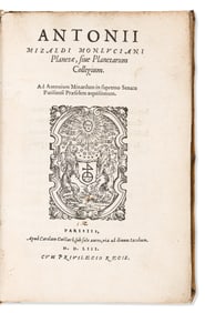 Antoine Mizauld. Sammelband of Four Astronomy First Editions. Paris: various printers, 1546-1554.