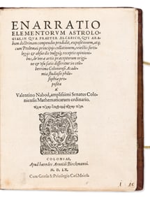 Valentin Nabod [aka Naibod or Naboth]. Enarratio Elementorum Astrologiae. Cologne: Apud Haereds