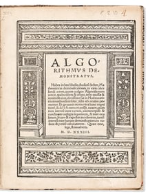 Jordanus de Nemore. Algorithmus Demonstratus. Nuremberg: Io. Petreium, 1534.