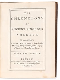 Sir Isaac Newton. The Chronology of Ancient Kingdoms Amended. London: Printed for J. Tonson, J.