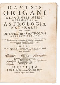 David Origanus. Astrologia Naturalis. Marseille: Jo. Baptistae Senii, 1645.
