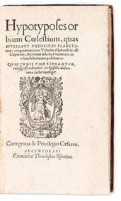Caspar Peucer. Hypotyposes Orbium Coelestium. Strasbourg: Excudebat Theodosius Rihelius, [1568].