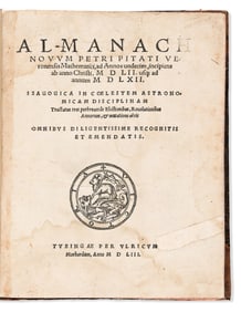 Petrus Pitatus [aka Pietro Pitati]. Almanach Novum ab Anno Scilicet 1552 ad Annum 1556 Computatum..