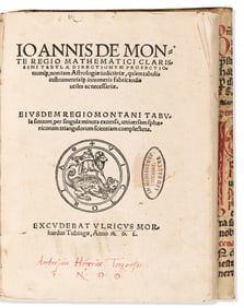 Regiomontanus [aka] Johannes M¸ller von Kˆnigsberg. Tabulae Directionum Profectionumq[ue].