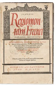 Regiomontanus [aka] Johannes M¸ller von Kˆnigsberg. Fundamenta Operationum. Neuburg an der