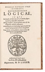 Nicolaus Reimers [aka Reimarus Ursus]. Metamorphosis Logicae. Strasbourg: Anton Bertram, 1589.