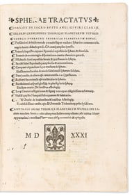 Johannes de Sacrobosco. Spherae Tractatus. Venice: Luceantonii Iunte, 1531.
