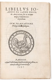 Johannes de Sacrobosco. Libellus de Anni Ratione, seu ut Vocatur Vulgo, Computus Ecclesiasticus.