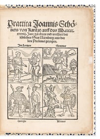 Johannes Schoener. Practica auff das M.cccc.xxxviii. Jare. Nuremberg: Kunegund Hergotin, 1537.