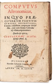Bartholomaeus Schˆnborn. Computus Astronomicus. Wittenberg: Haeredes Johannis Cratonis, 1579.