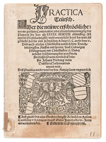 Johannes Virdung. Practica Teutsch. Oppenheim: J. Kobel [1522].