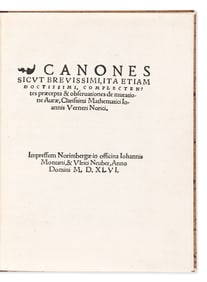 Johann Werner. Canones sicut Brevissimi, ita etiam Doctissimi, Complectentes Praecepta &