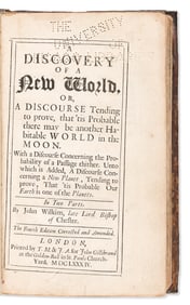 John Wilkins. A Discovery of a New World, or, a Discourse Tending to Prove that 'tis Probable there
